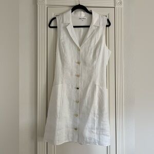 NWOT Reformation Aida Linen Dress White - Size 10